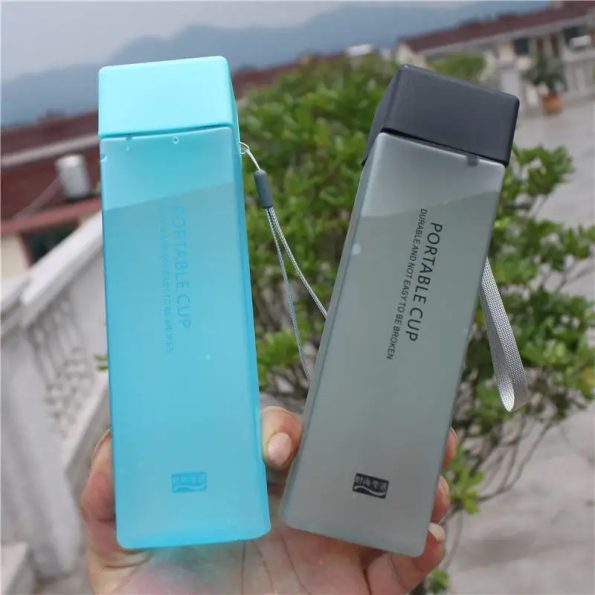 Square Transparent Water Bottle
